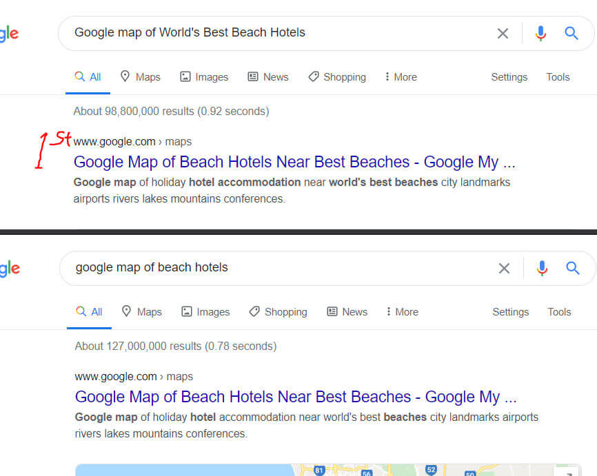Google map hotel gold coast